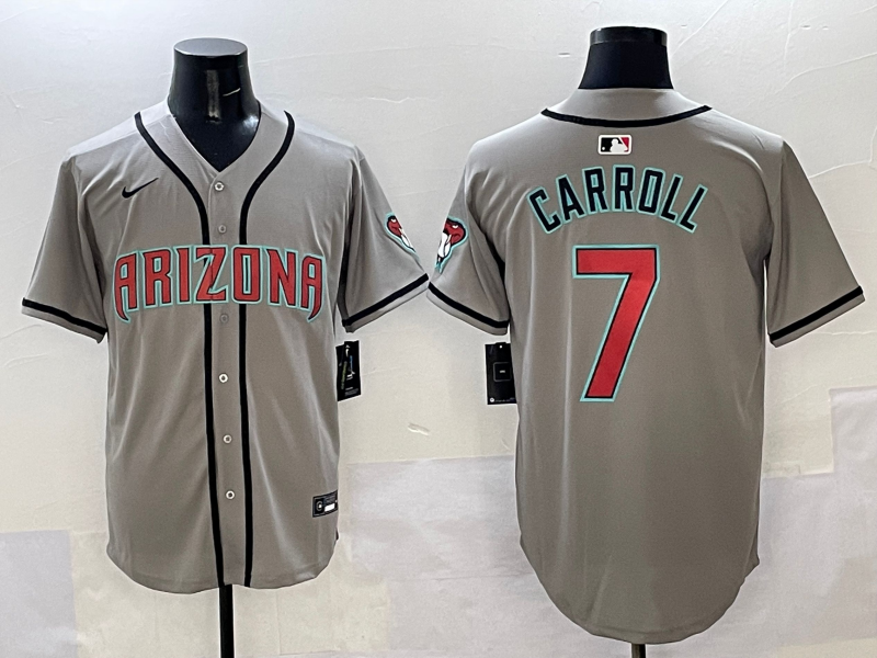 Men's Arizona Diamondbacks Corbin Carroll #7 Gray Limited Jersey